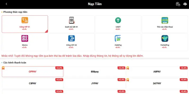 Thắc mắc của người dùng về nạp tiền vào nhà cái